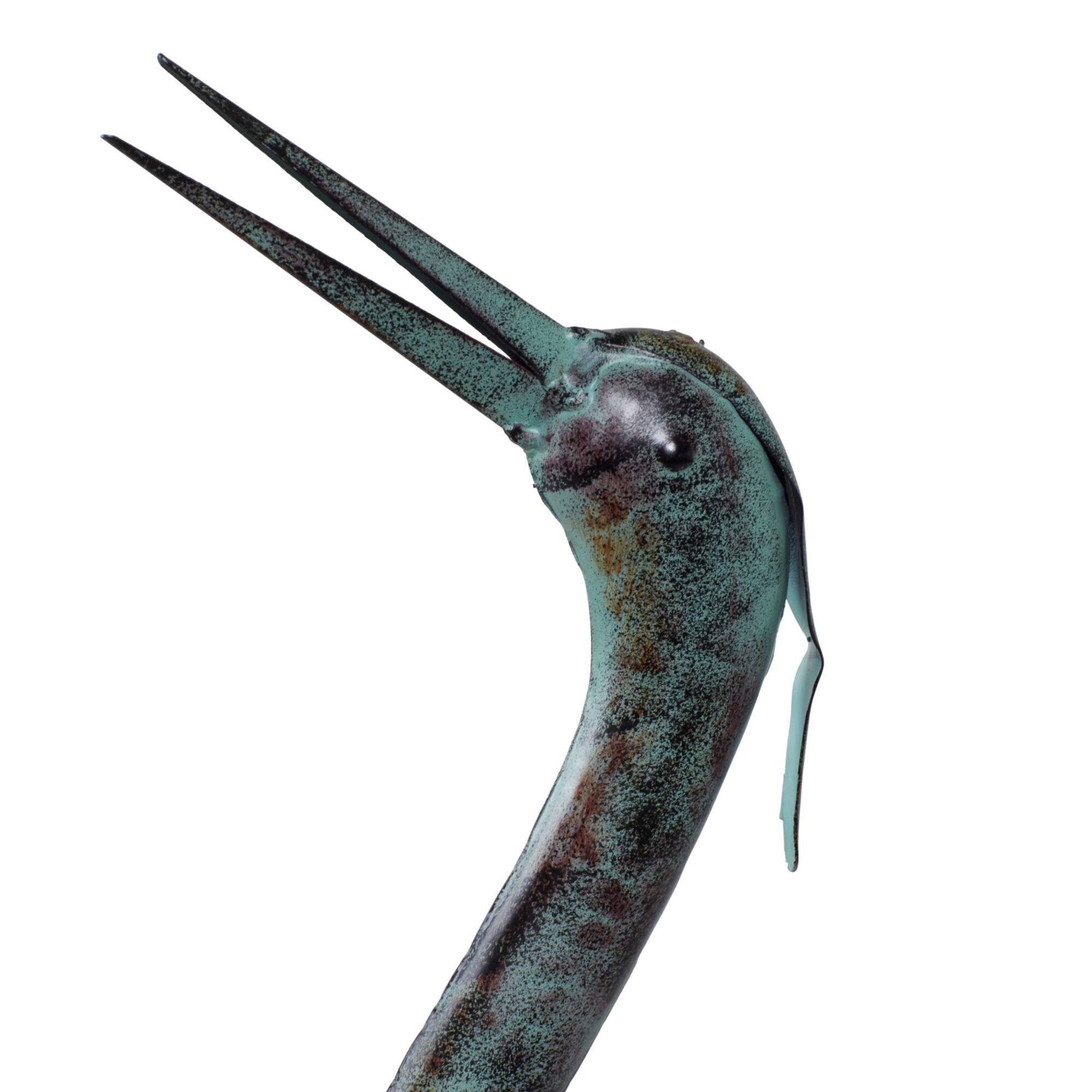Set of 2 Green Metal Coastal Garden Sculpture, 40", 38"